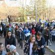 Protest în centrul Sucevei, împotriva vaccinării obligatorii. ...