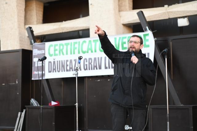 Doctorul Mircea Pușcașu, președintele organizației Bucovina Profundă, unul dintre organizatorii protestului de duminică