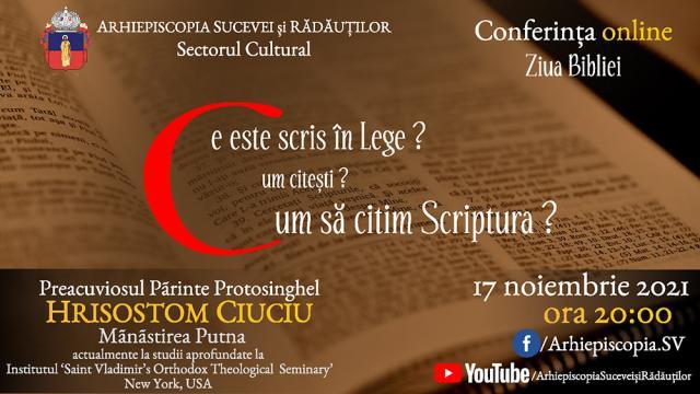 Conferința online „Ce este scris în Lege? Cum citești? Cum să citim Scriptura?”
