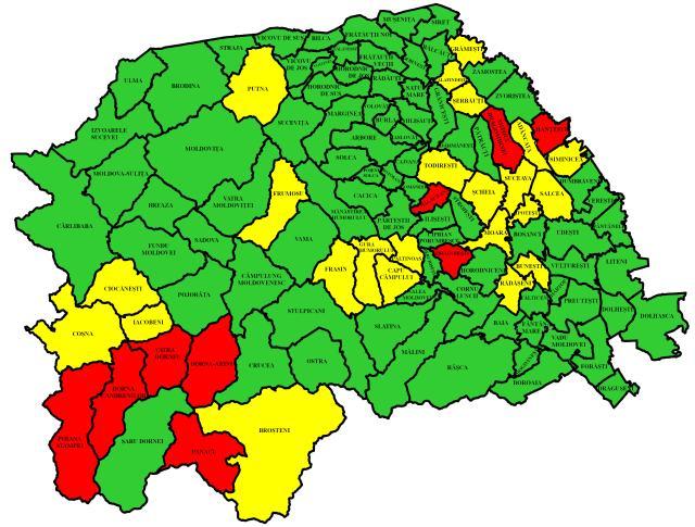 Incidenţa cazurilor de Covid în judeţul Suceava