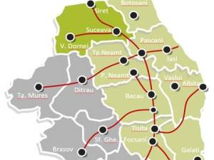 Harta proiectelor mari de infrastructură rutieră din regiunea Moldovei