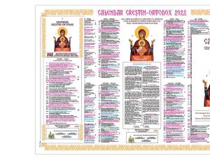 A apărut calendarul creștin-ortodox pentru anul 2022