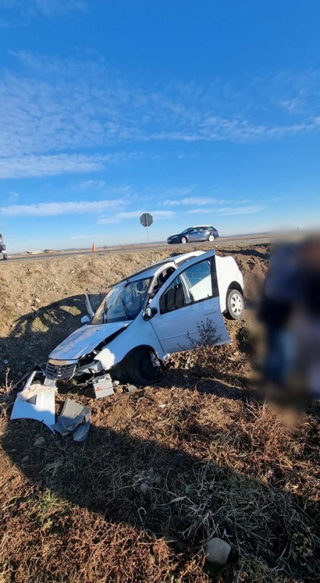 Accidentul de pe șoseaua de centură din Rădăuți s-a petrecut după o culpă comună a celor doi șoferi