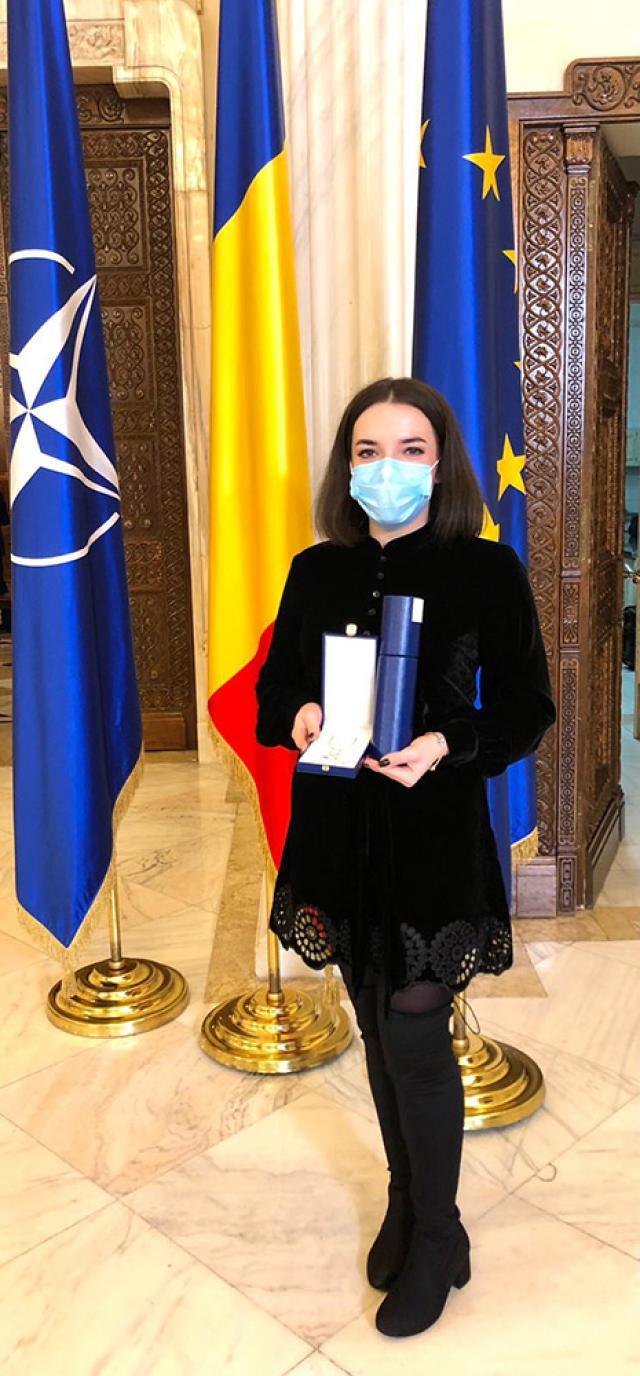 Suceveanca Diana Cărceanu, decorată marți de preşedintele României, Klaus Iohannis