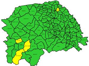 Harta incidenţei Covid în județul Suceava