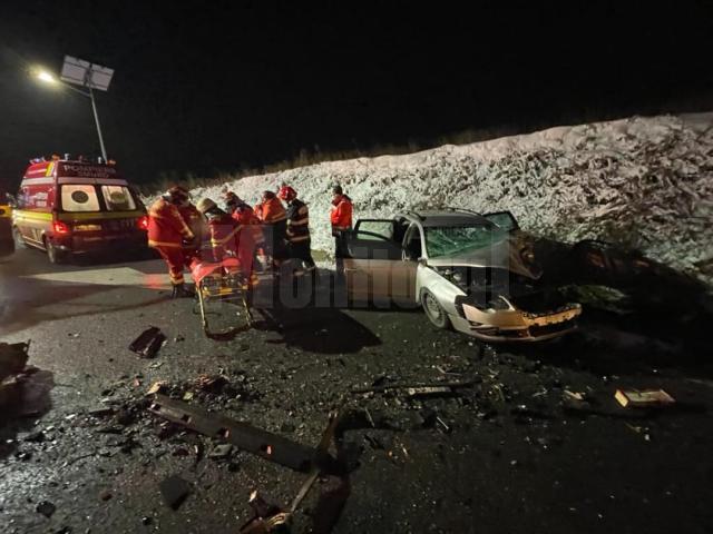 Trei răniți după un accident pe șoseaua de centură a Sucevei