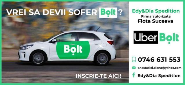 Bolt, cel mai rapid serviciu de transport la cerere, prezent și în Suceava