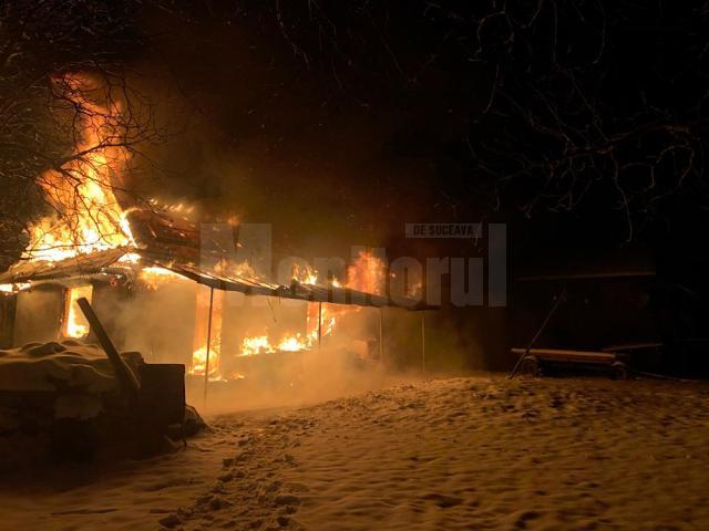 Incendiu de la Merești, comuna Vulturești