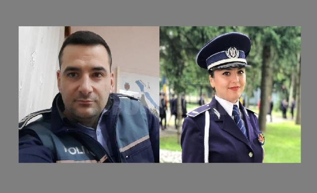 Cei doi polițiști din echipaj