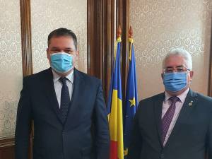 Ministrul Dezvoltării, Cseke Atilla, cu primarul Sucevei, Ion Lungu