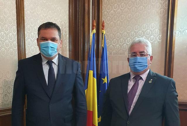 Ministrul Dezvoltării, Cseke Atilla, cu primarul Sucevei, Ion Lungu