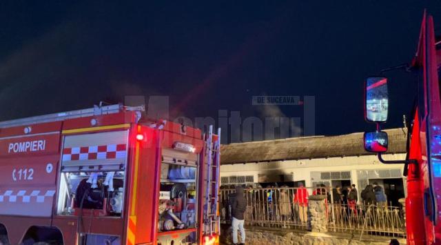 Un service auto din Bosanci, afectat de un serios incendiu
