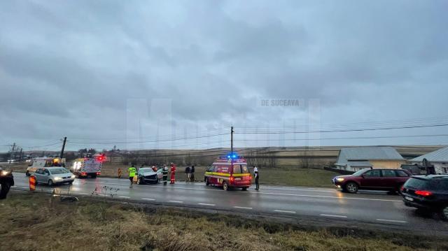 Accidentul care a avut loc vineri după-amiază în zona localității Cumpărătura, pe drumul european 85