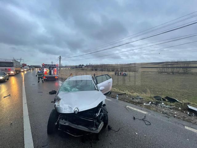 Accidentul care a avut loc vineri după-amiază în zona localității Cumpărătura, pe drumul european 85