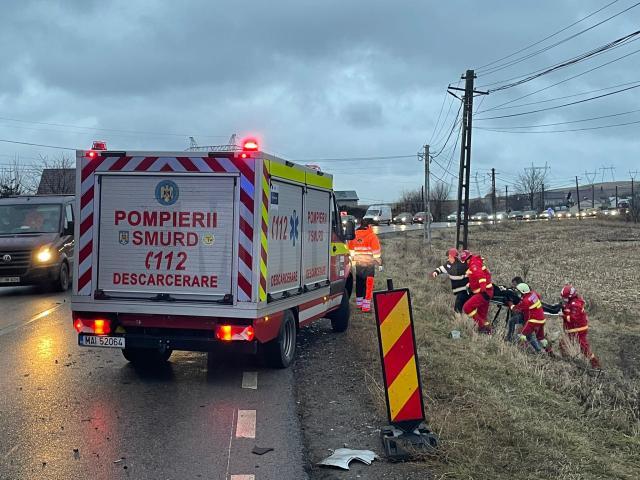 Accidentul care a avut loc vineri după-amiază în zona localității Cumpărătura, pe drumul european 85