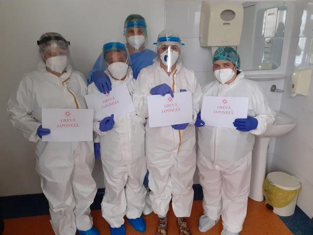 Grevă japoneză în spitalele sucevene Sursa foto Facebook Sanitas