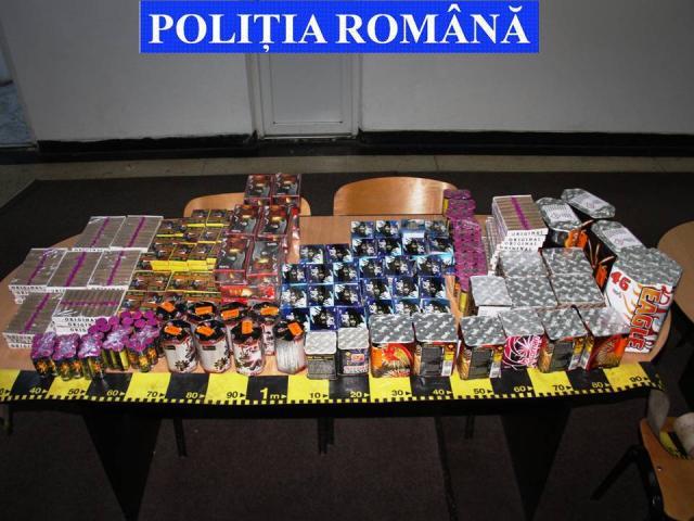 Materiale pirotehnice confiscate