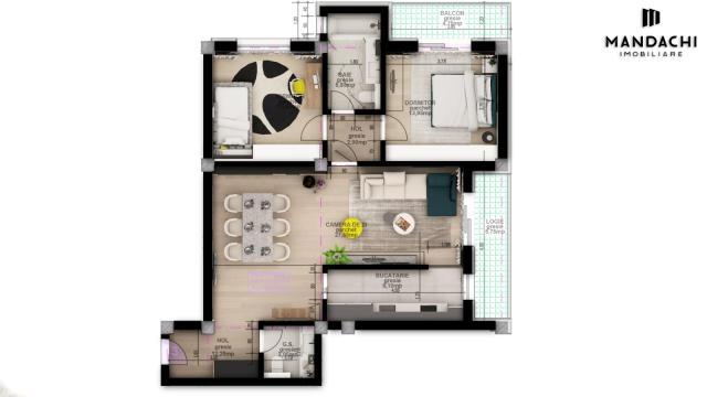 Planurile celor 5 tipuri de apartamente din complexul rezidential Mandachi Twins