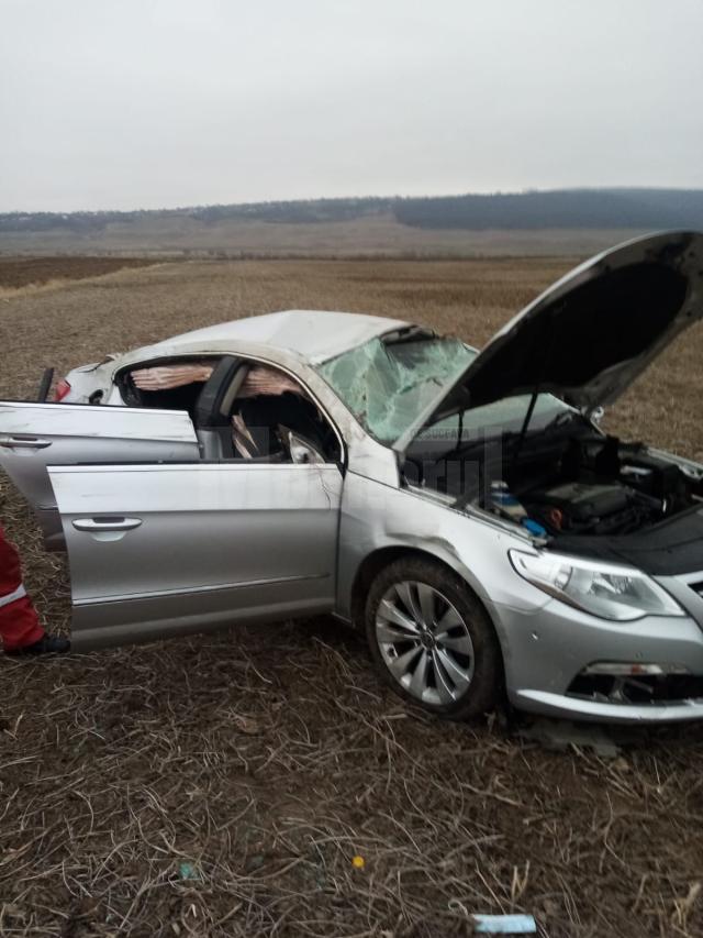 Mașina implicată în accidentul de la Pătrăuți