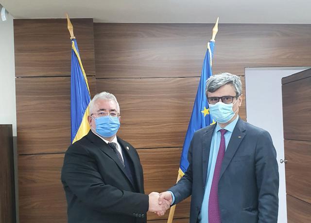 Primarul Sucevei, Ion Lungu, cu ministrul Energiei, Virgil Popescu