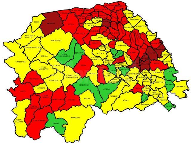 Rata de infectare în comuna Ipotești a crescut la 16 cazuri de Covid la mia de locuitori