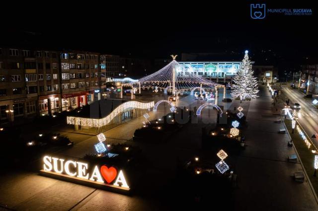 Iluminatul ornamental din Suceava în iarna 2021 - 2022