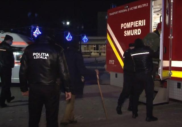 Oamenii străzii, adunați de Poliția Locală, pentru a fi protejați de efectele gerului