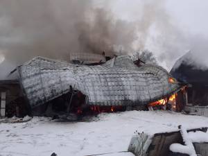 Incendiu de proporții aseară, la Gălănești