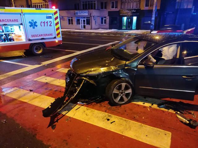 Un șofer care a provocat un accident în centrul Sucevei era băut zdravăn