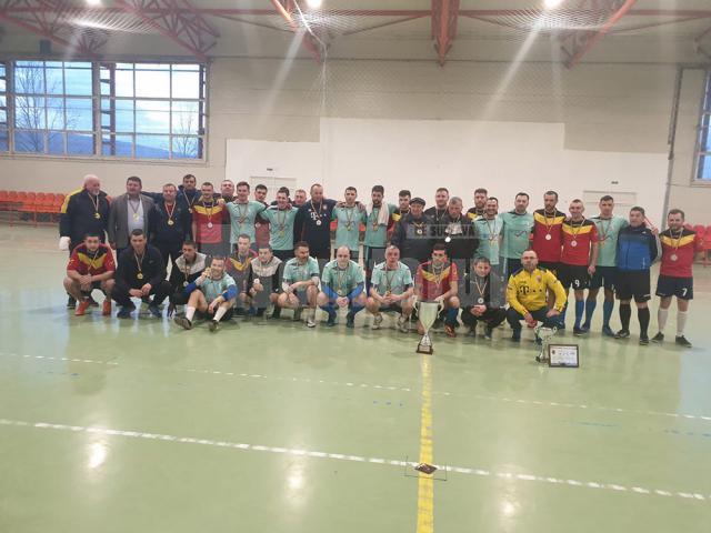 Imagine de la festivitatea de premiere a editiei precedente a campionatului judetean de futsal organizat de AJF