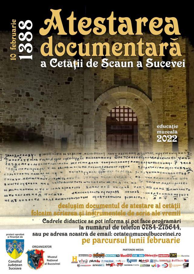 Proiectul de educație muzeală „Atestarea documentară a Cetății de Scaun a Sucevei” pentru elevii din clasele V-XII