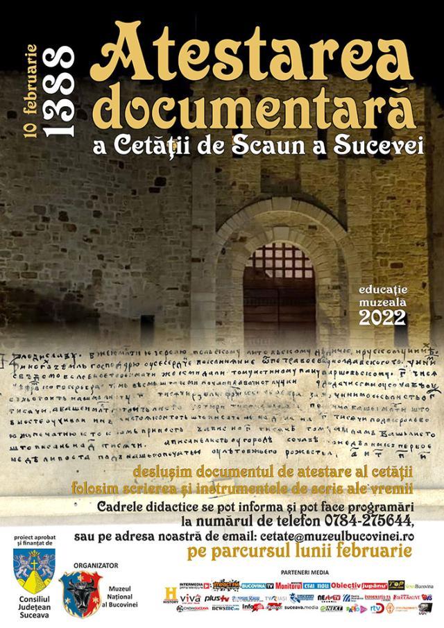 Proiectul de educație muzeală „Atestarea documentară a Cetății de Scaun a Sucevei” pentru elevii din clasele V-XII