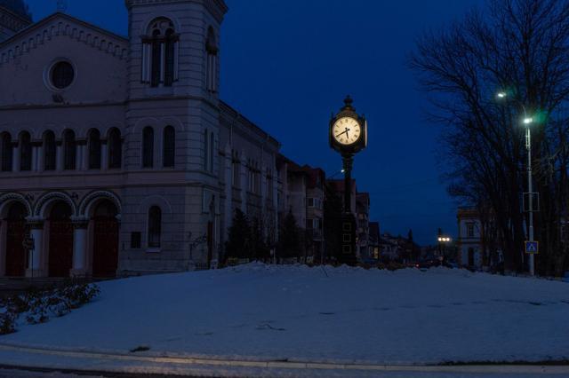Ceasul vintage din centrul municipiului Rădăuți
