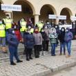Sute de angajați din Siret ai HS Timber Productions au protestat împotriva închiderii fabricii