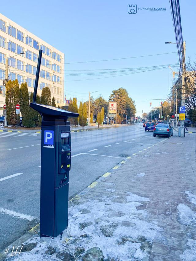 Parcometre pe bază de energie solară și plată tip contactless, pe străzile Sucevei