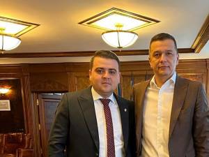 Deputatul Gheorghe Şoldan și ministrul Transporturilor, Sorin Grindeanu