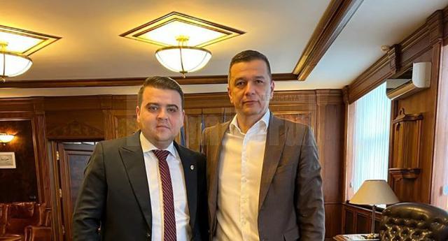 Deputatul Gheorghe Şoldan și ministrul Transporturilor, Sorin Grindeanu