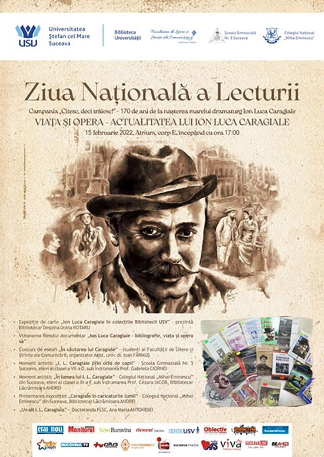 Ion Luca Caragiale, omagiat la USV, în cadrul Zilei Naționale a Lecturii