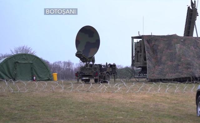 Tabăra militară instalată la Botoşani - foto captura Antena 3