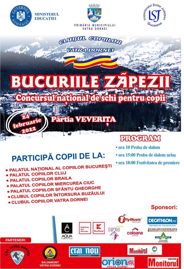 Concursul Naţional de Schi pentru copii „Bucuriile Zăpezii”