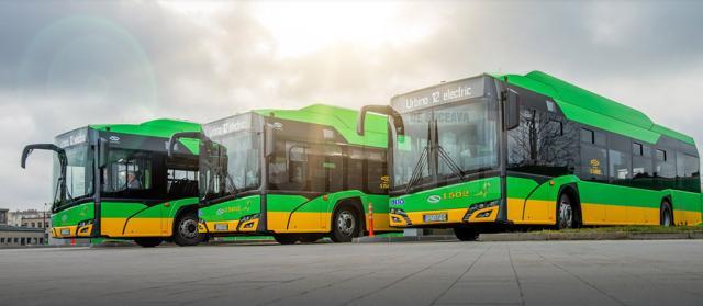 Parcul auto inițial al transportului metropolitan Suceava va fi format din 20 de autobuze electrice mari și opt microbuze electrice