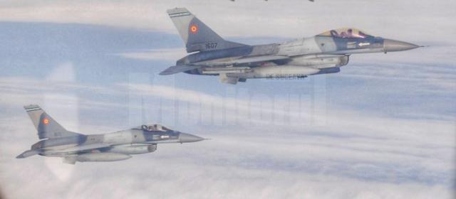 Avionul militar ucrainean a fost interceptat de două aeronave F-16 Fighting Falcon ale Forțelor Aeriene Române