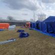 ISU Suceava a montat tabăra mobilă de refugiați din Siret care poate găzdui peste 200 de persoane