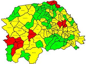 33 de localități sucevene nu au bolnavi de covid și doar 11 mai sunt în scenariul roșu