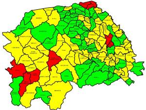 În județul Suceava încep să dispară localitățile aflate în scenariul roșu