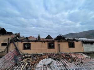 Dezastrul rămas în urma incendiului de la Putna