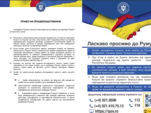 Pliante de informare în limba ucraineană, distribuite în Punctul de Trecere a Frontierei Siret și în taberele de refugiați