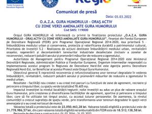 O.A.Z.A. GURA HUMORULUI – ORAŞ ACTIV CU ZONE VERZI AMENAJATE GURA HUMORULUI