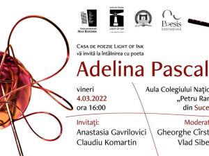 Întâlnire cu poeta Adelina Pascale, vineri, în Aula Colegiului „Petru Rareș”