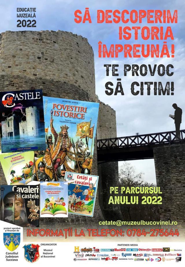 Proiectul educațional „Să descoperim istoria împreună! Te provoc să citim!”, la Cetatea de Scaun a Sucevei